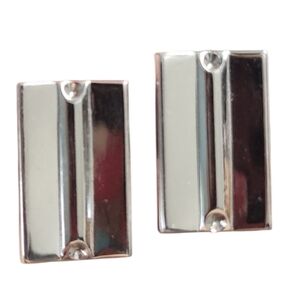 Silvertone Rectangular Cuff Links